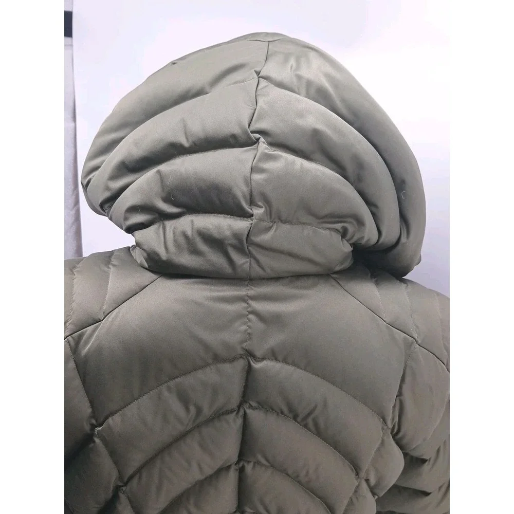 Vntg Y2K Patagonia Green Goose Down Puffer Coat Jacket Hooded Women's Zip Up Med
